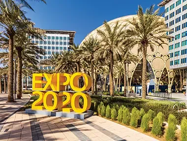 Die Al Wasl Plaza an der Expo Dubai